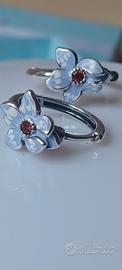 orecchini in argento fiore di Iris 