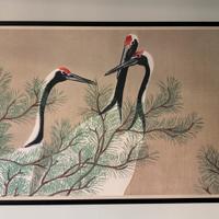 Stampa incorniciata gru giapponesi