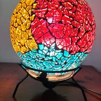 lampada in vetro multicolore 