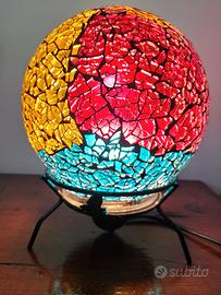 lampada in vetro multicolore 