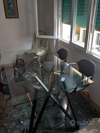 arredamento Tavolo Sala in vetro
