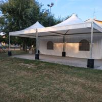 Gazebo Certificato pvc Bianco ignifugo