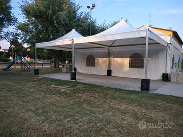 Gazebo Certificato pvc Bianco ignifugo