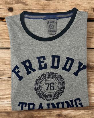 T-Shirt Freddy grigia vintage sportiva - Taglia XL