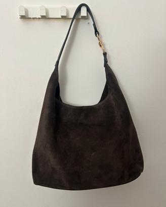 Borsa A Spalla Donna Vera Pelle Scamosciato