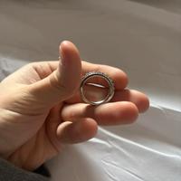 Anello donna argento con pietre stile eternity