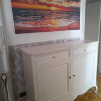 Madia bianca di legno