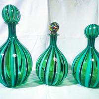 Set 3 decanter in vetro di Murano
