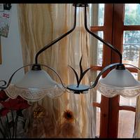 lampadario in ferro battuto 