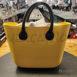 BORSA DONNA GIALLA MANICI NERI OBAG