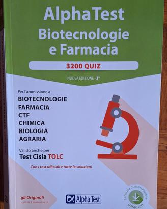 Alpha test 3200 quiz per biotecnologie e farmacia 