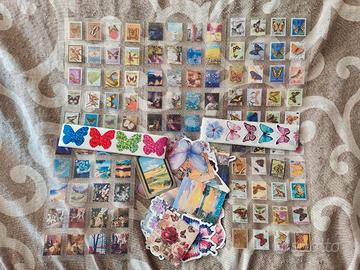 250 mix Natura ed Opere d'arte stickers e bollini