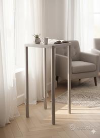 Tavolo Alto da Bar 50x50 cm in Metallo quadrato –