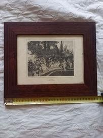 Stampa Como serie Napoleone in b/n su cornice