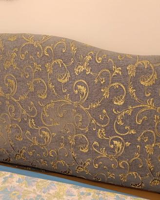 letto matrimoniale con testata sfoderabile.