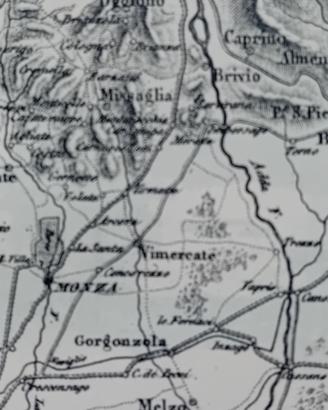 antica stampa della Brianza rarissima xilografia 