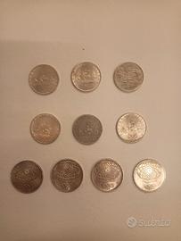Lotto di monete da 500 lire e 1000 lire argento