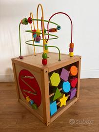 Cubo multiattivita in legno montessori