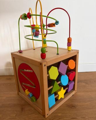 Cubo multiattivita in legno montessori