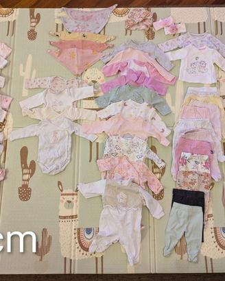 lotto abbigliamento bambina 50cm 0-1 mesi