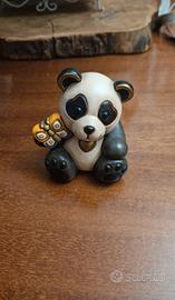 Panda in ceramica con farfalla  Thun 