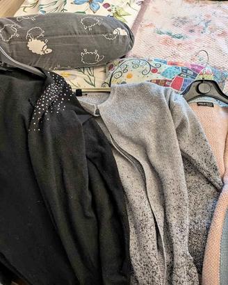 Lotto 3 cardigan donna (Nero/Grigio/Azzurro)