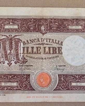 MILLE 1000 LIRE BARBETTI GRANDE M  01/08/1944