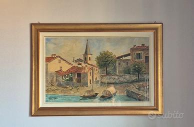 Quadro Isola dei pescatori Lago maggiore