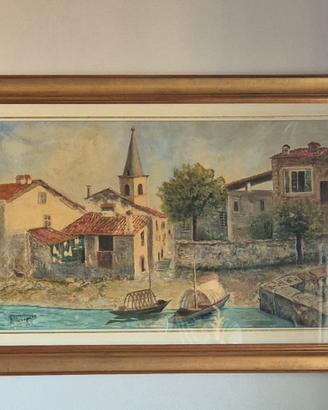 Quadro Isola dei pescatori Lago maggiore