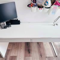 Scrivania Ikea Micke 142x50 cm bianca nuova