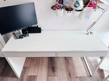 Scrivania Ikea Micke 142x50 cm bianca nuova