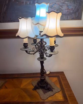 Antica Lampada Candelabro da Tavolo
