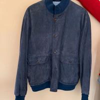 Giacca renna uomo bomber pelle camoscio vintage