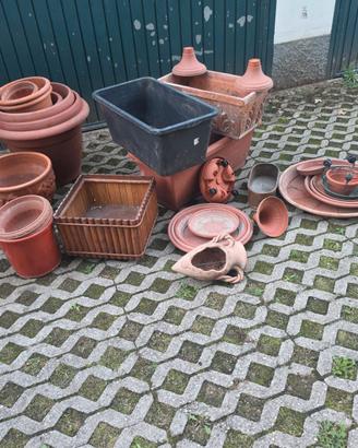 Grande lotto 30+ vasi terracotta e fioriere