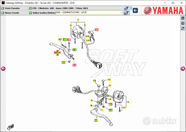 Leva freno ant Yamaha FZR 600 1FK839220000
