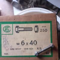 bulloni con dado M6 x 40