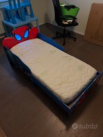 Lettino Bambino Spiderman + materasso