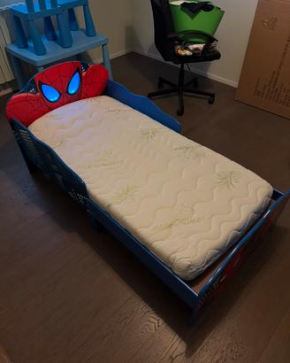 Lettino Bambino Spiderman + materasso