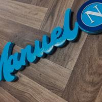 Scritta personalizzata con logo del Napoli