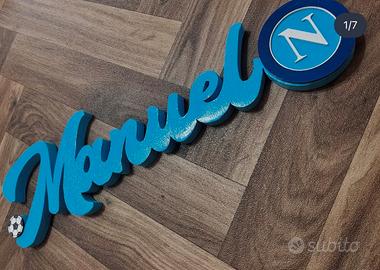 Scritta personalizzata con logo del Napoli