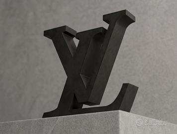 Scultura decorativa geometrica LV nero opaco