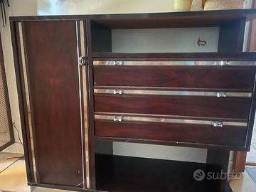Mobile Comò Credenza Vintage Anni 70/80 Lucido