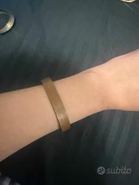 Bracciale rigido in ottone con geroglifici vintage