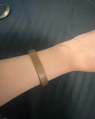 Bracciale rigido in ottone con geroglifici vintage