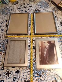 4 Cornici complete di vetro e fondo