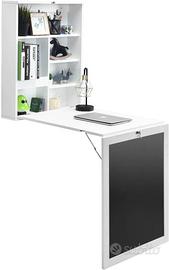 Scrivania pieghevole a muro con lavagna