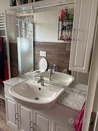 armadio bagno con lavandino