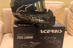 Casco Acerbis Steel Carbon Black - Off Road Helmet