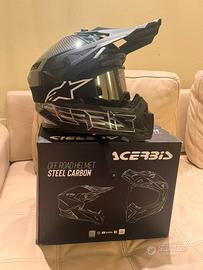 Casco Acerbis Steel Carbon Black - Off Road Helmet