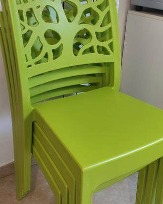 4 sedie in polipropilene made in Italy 